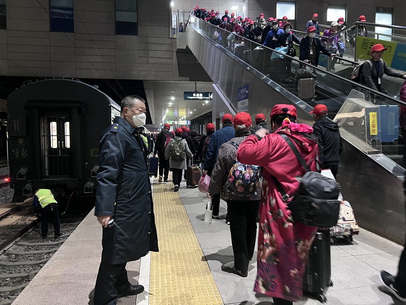 開年以來，長春火車站迎出行小高峰。長春火車站供圖