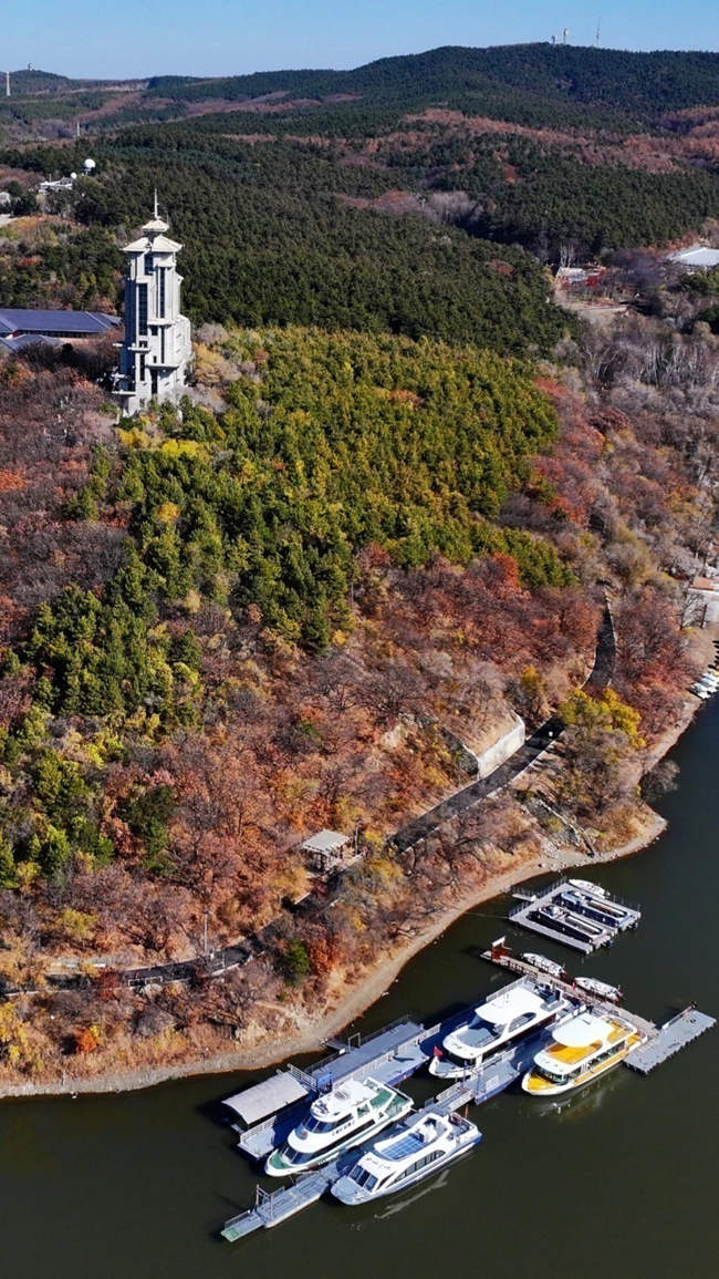 凈月潭國(guó)家森林公園秋色宜人。（李成偉/攝）