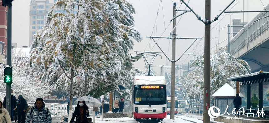 “邂逅”初雪 吉林省長春市今冬第一場雪如約而至